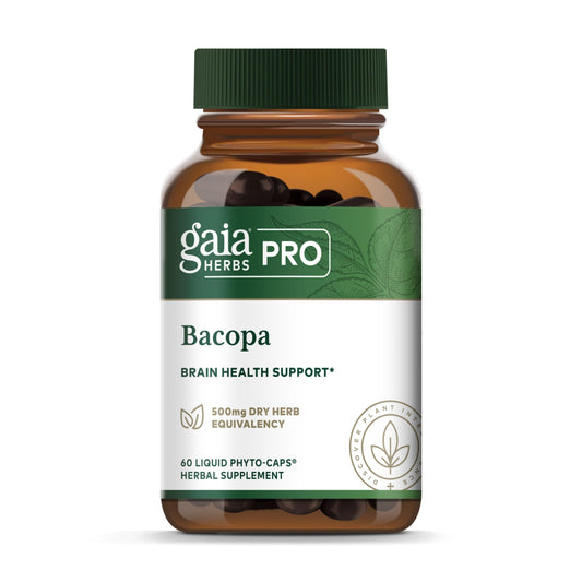 GAIA HERBS PRO Bacopa bottle with label