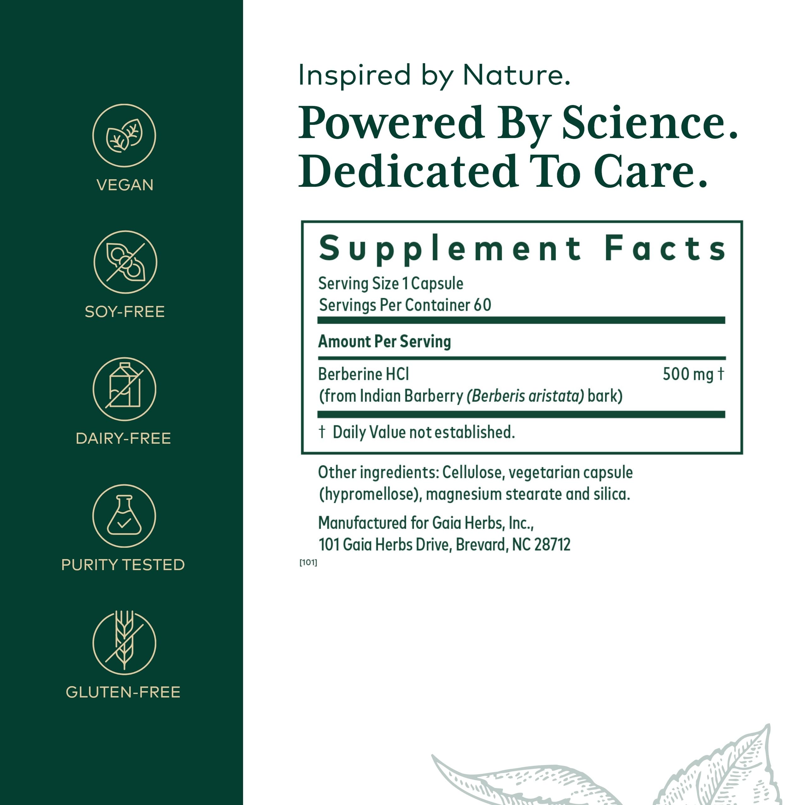 GAIA Herbs PRO Berberine Metabolic capsules for convenient daily use