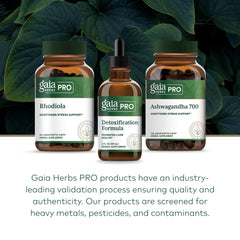 2 fl oz Gaia Herbs PRO Detoxification Formula bottle on display