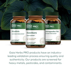 Quality testing and potency certification for Gaia Herbs Hawthorn