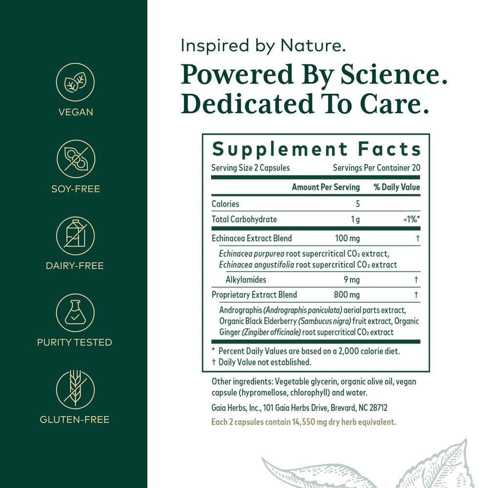 Gaia Herbs Pro Immune Activator bottle angled view