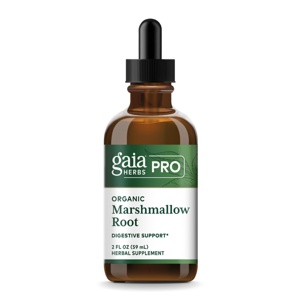 GAIA Herbs PRO Organic Marshmallow Root product hero image with bottle