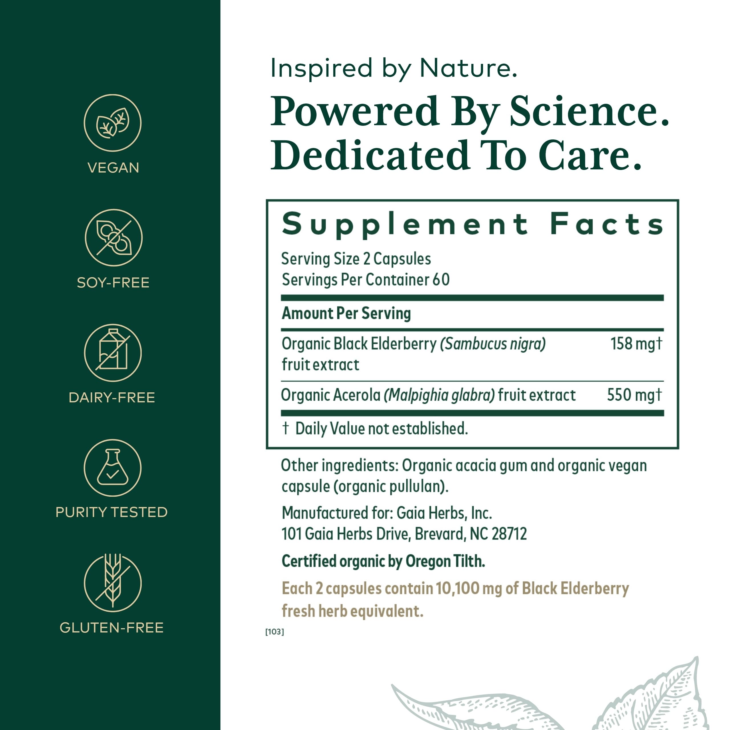 Organic elderberry extract for immune support