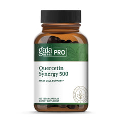Front view of Gaia Herbs PRO Quercetin Synergy 500 bottle