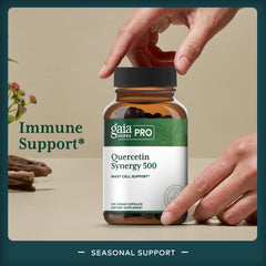 Close-up of Gaia Herbs PRO Quercetin Synergy 500 label