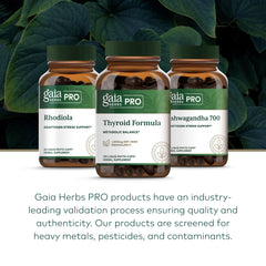 Schisandra berry and kelp in Gaia Herbs Pro Thyroid Formula