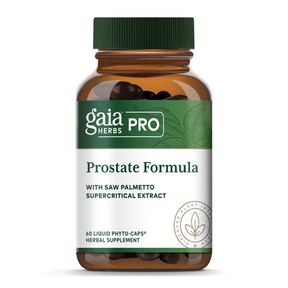 Gaia Herbs Pro Prostate Formula bottle with capsules