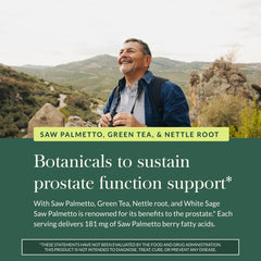 Gaia Herbs Prostate Health green tea component supports antioxidant balance.