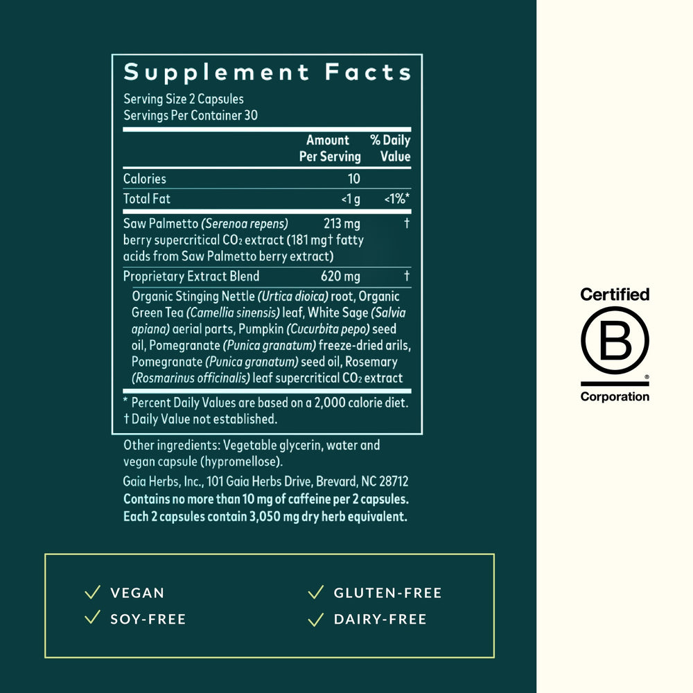 Saw palmetto berries used in Prostate Health formula