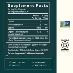Organic fermented sauerkraut juice extract ingredient highlight