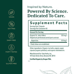 Close-up of Gaia Herbs St. John's Wort capsules
