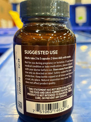 Side view of Gaia Herbs Turmeric Supreme Sinus Support bottle