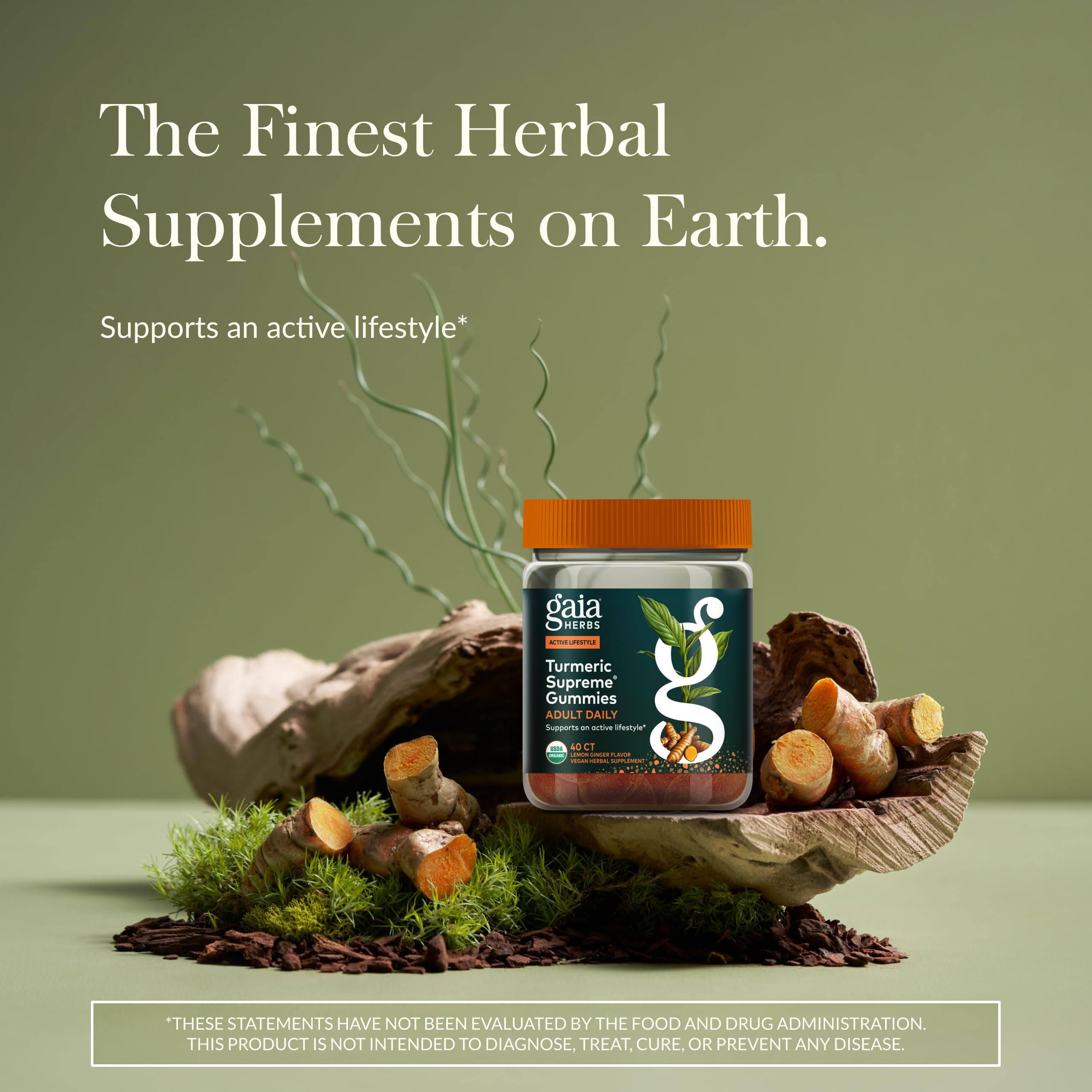 Ingredients panel for Gaia Herbs Turmeric Supreme Daily Gummies