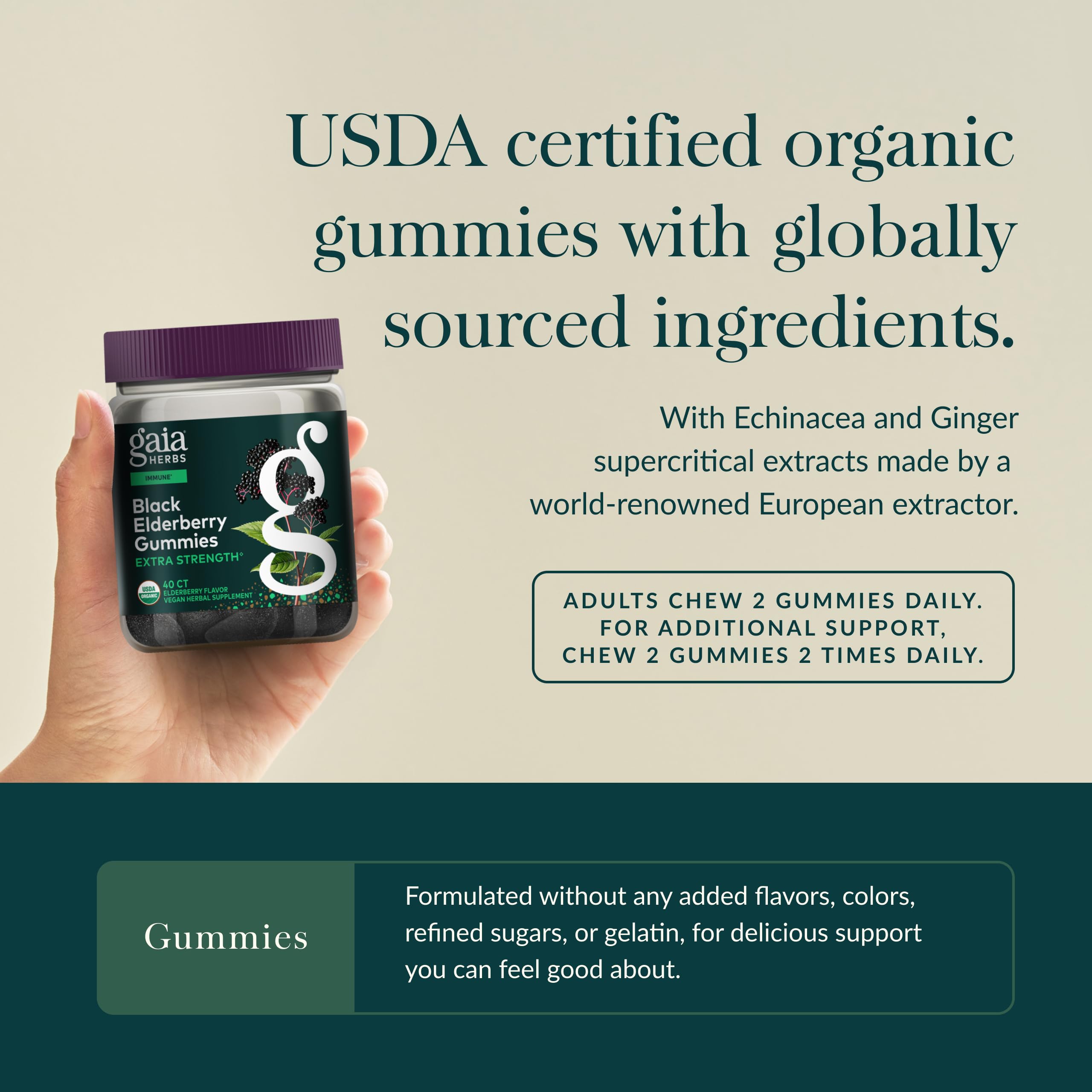 USDA Organic elderberry syrup from certified cooperative