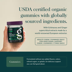 USDA Organic elderberry syrup from certified cooperative