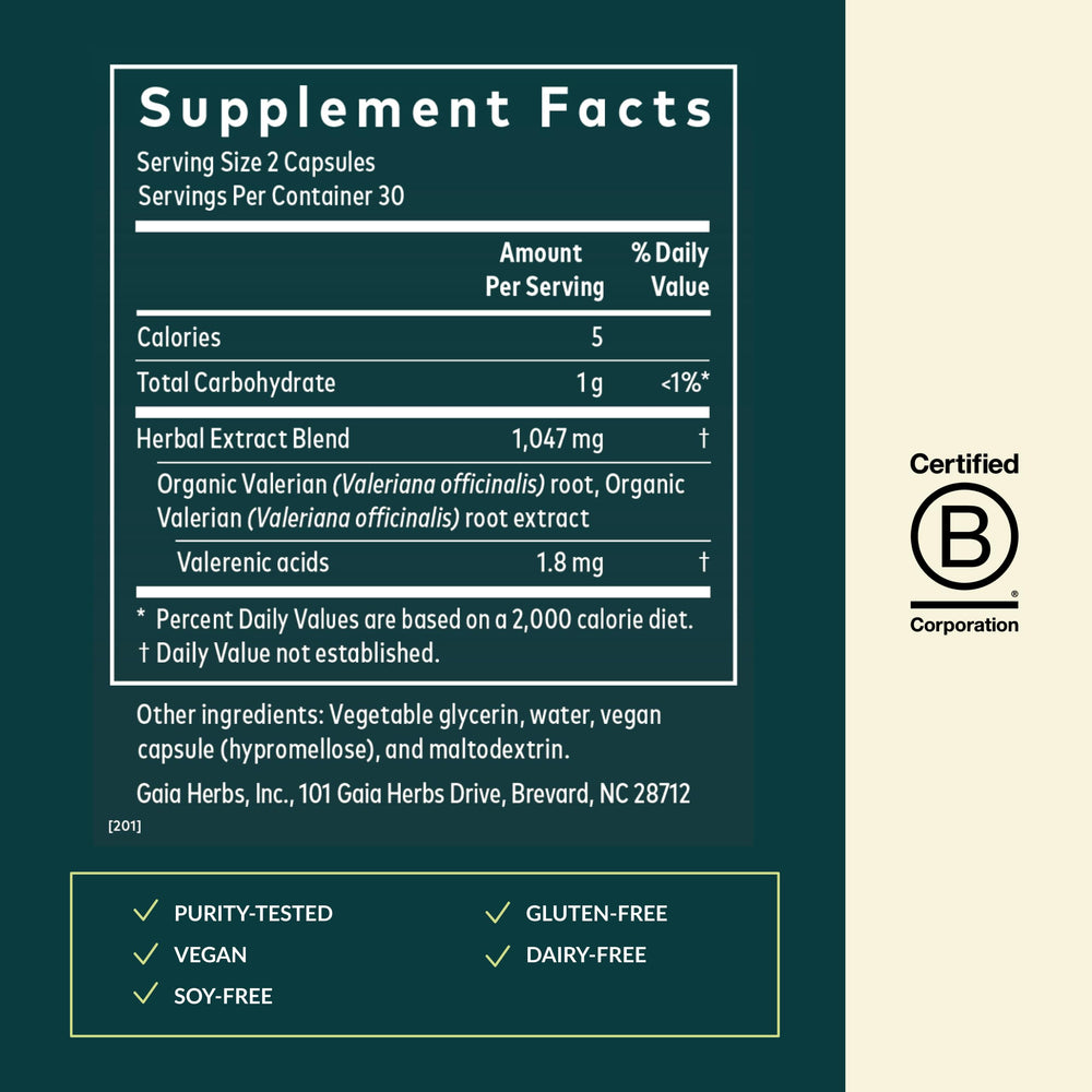 Illustration of valerian root extract and valerenic acids.