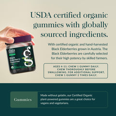 Organic and vegan purity seals on GaiaKids packaging