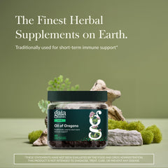 Side view of Gaia Herbs Oil of Oregano bottle