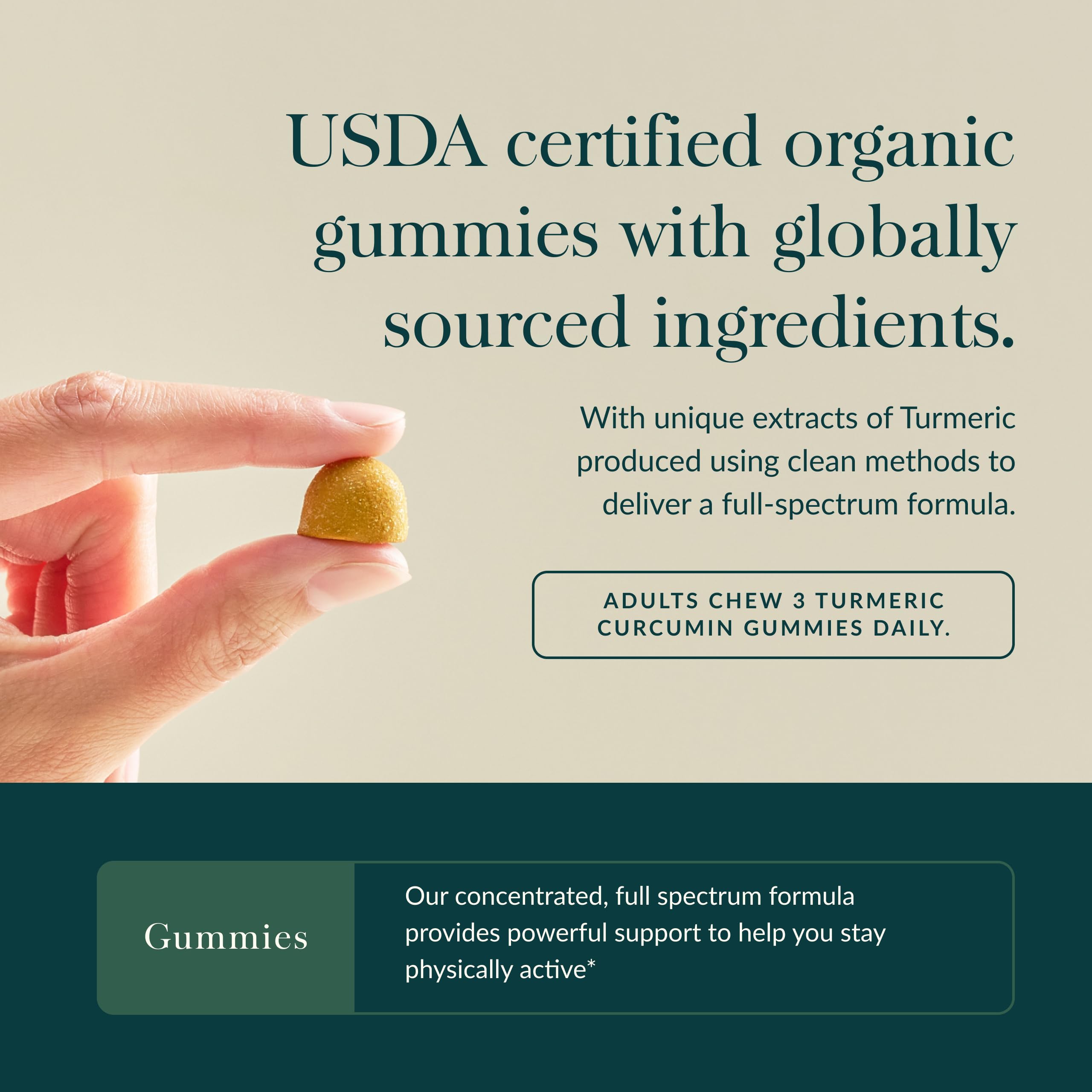 Ingredient panel highlighting turmeric content