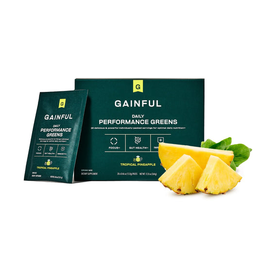 Gainful Daily Performance Greens Powder container – Coconut Pineapple flavor