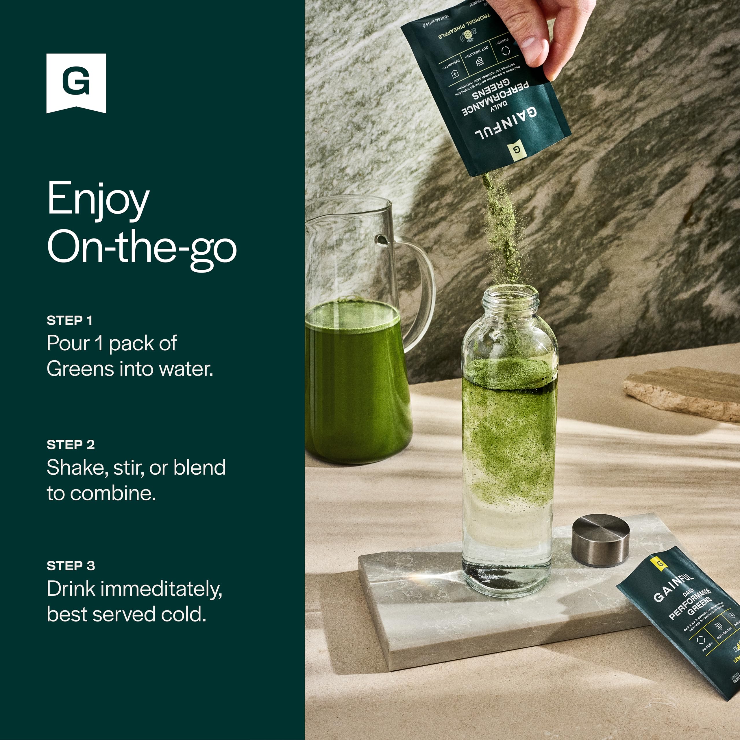 Active lifestyle with energy from Gainful Daily Performance Greens