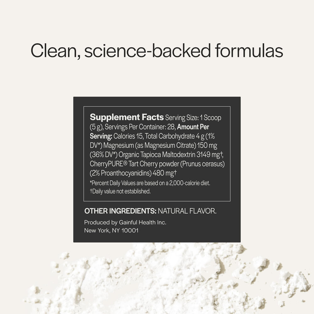 Close-up of powder texture and scoop for Gainful Recovery Boost Powder