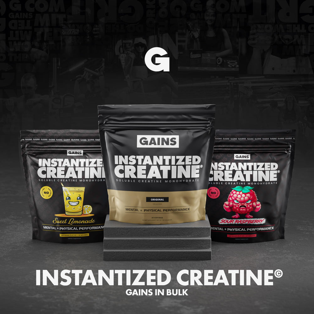 Clear, bloat-free shake produced with instantized creatine monohydrate