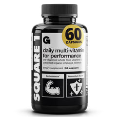 Gains in Bulk Square 1 Multivitamin bottle front