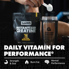 Gains in Bulk 5g scoop included for consistent daily servings.