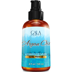 Gala Purity argan oil bottle for skin hydration and hair nourishment.