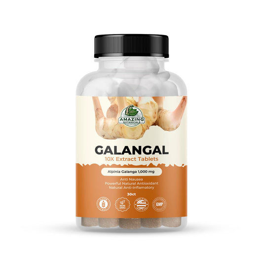 Galangal 10X Extract Tablets bottle - 1,000 mg per tablet, 30-count