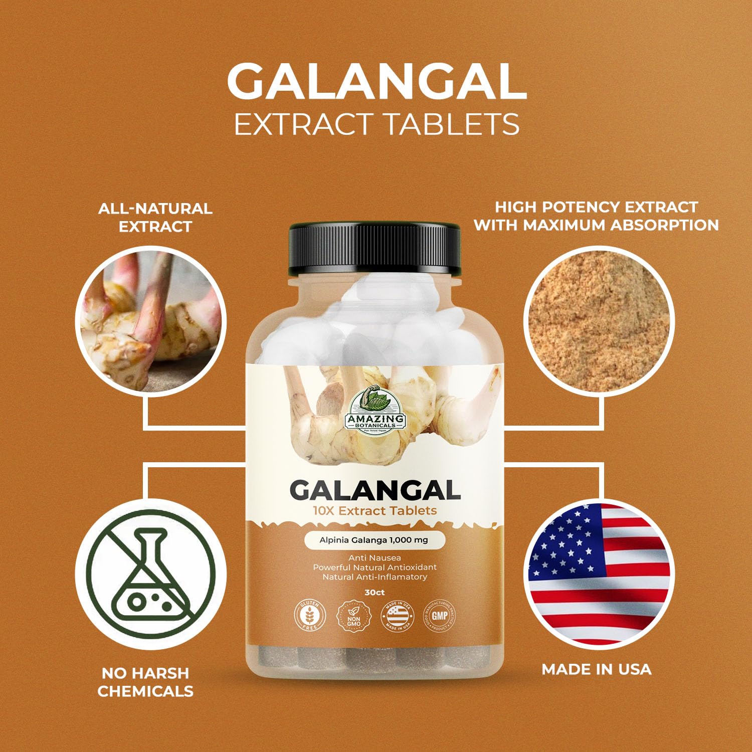 Pure and natural formulation for galangal 10X extract