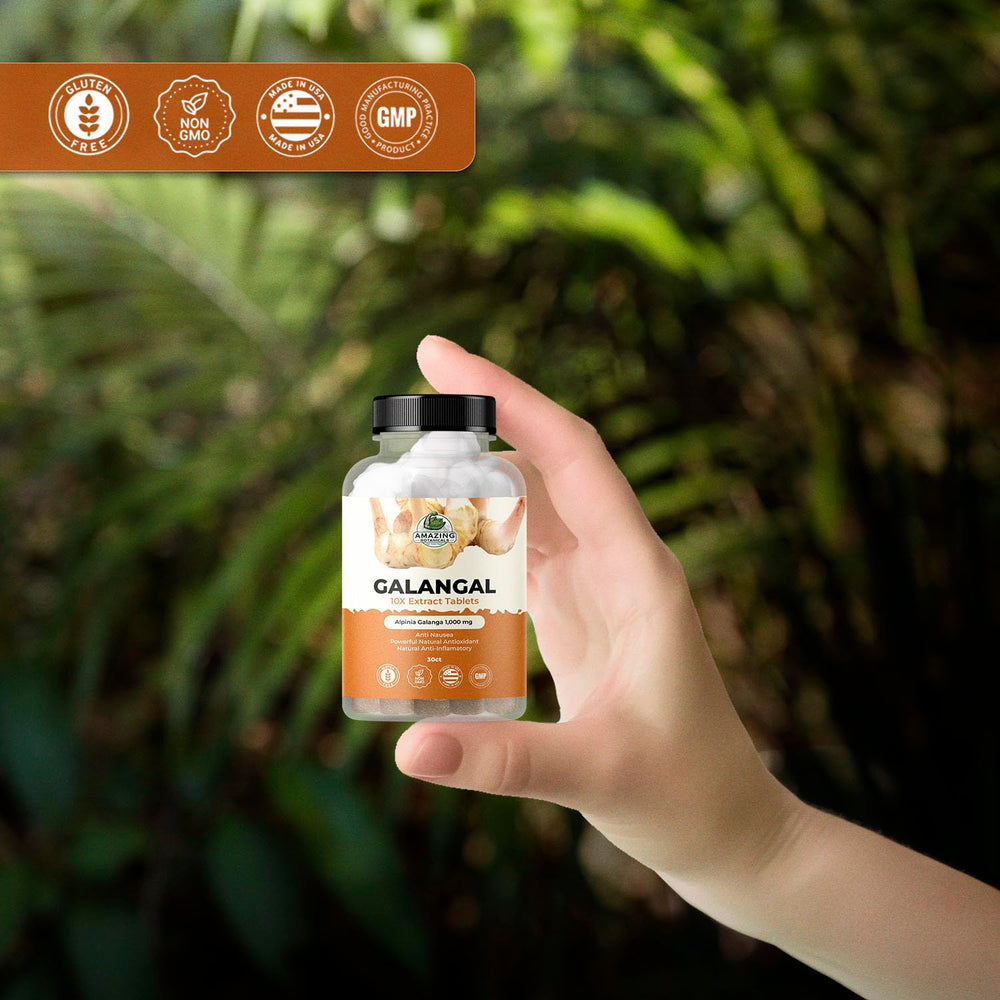 Wellness lifestyle image featuring Galangal 10X Extract Tablets
