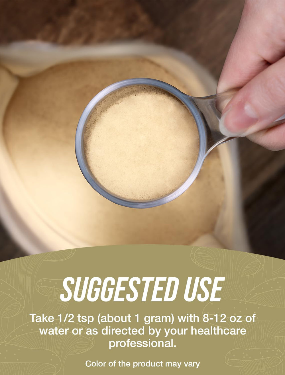 Ganoderma lucidum extract powder 1g serving, 250g container