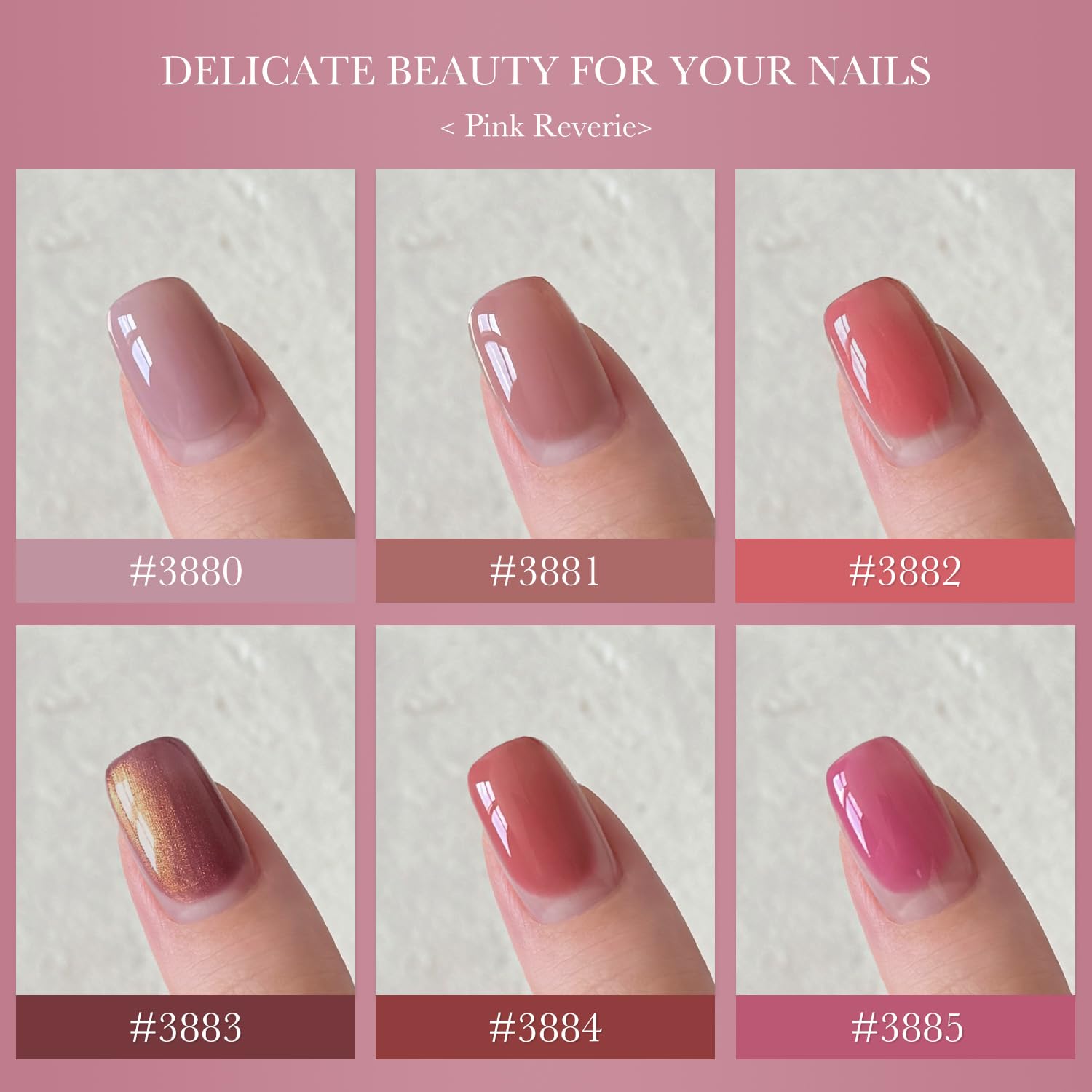 GAOY Cameo Pink kit ideal for at-home or in-salon nail art.