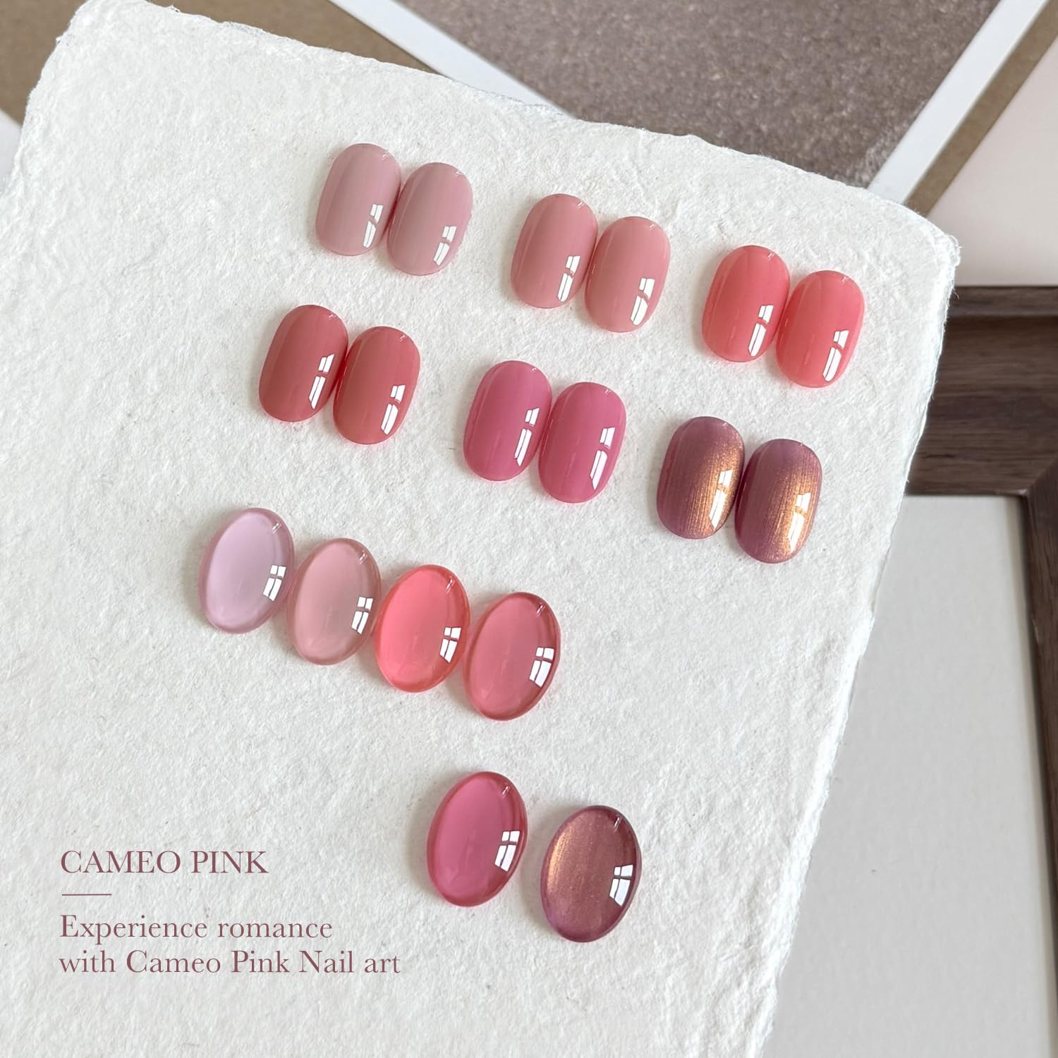 GAOY Cameo Pink gel polish being applied for a salon-grade look.