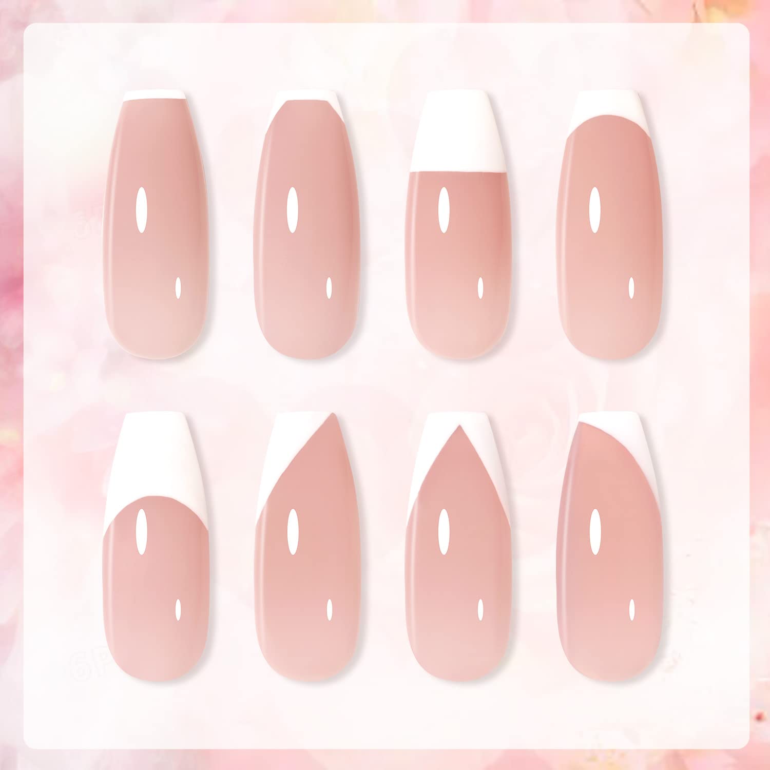 GAOY French Manicure Kit stamping action demonstrating clean fingertip results.
