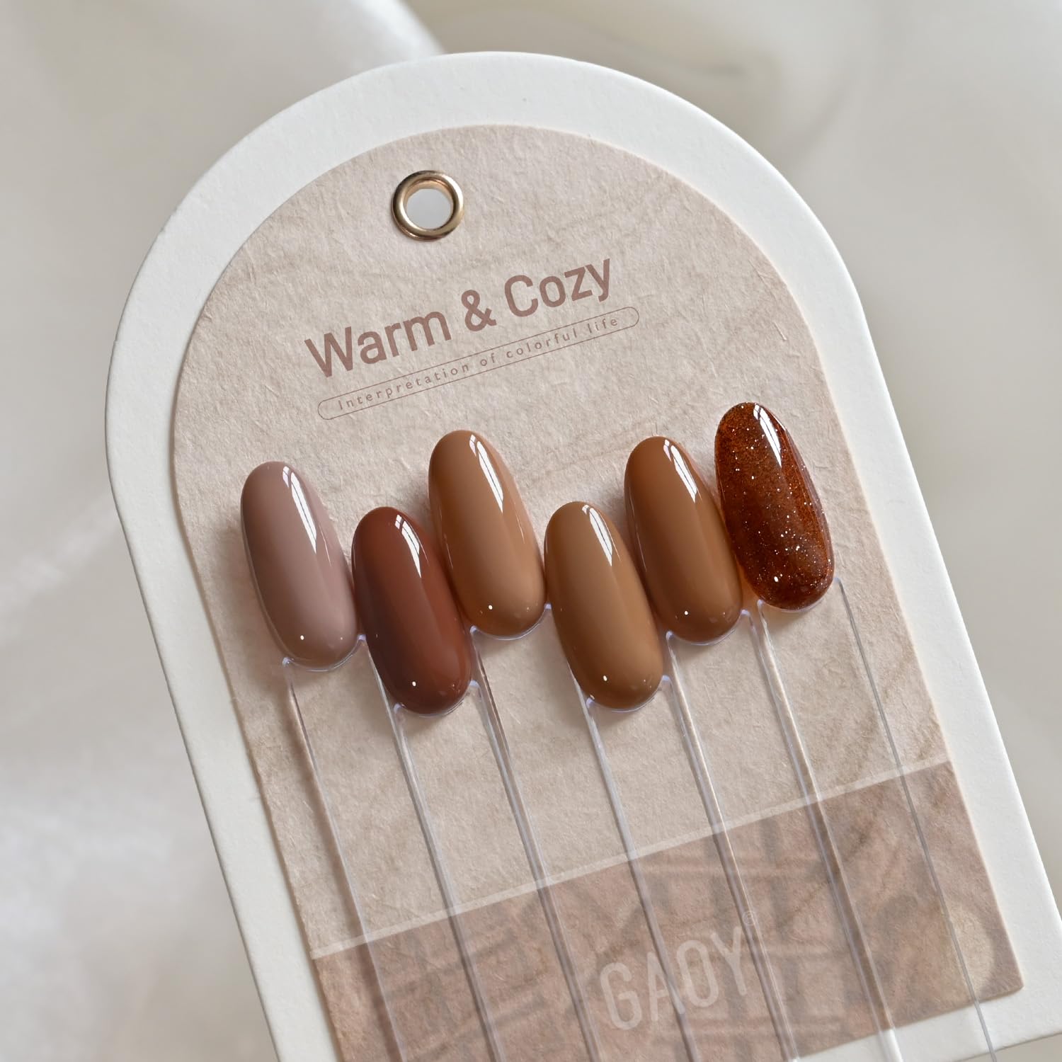 GAOY Caramel brown shade gel polish for effortless everyday nails