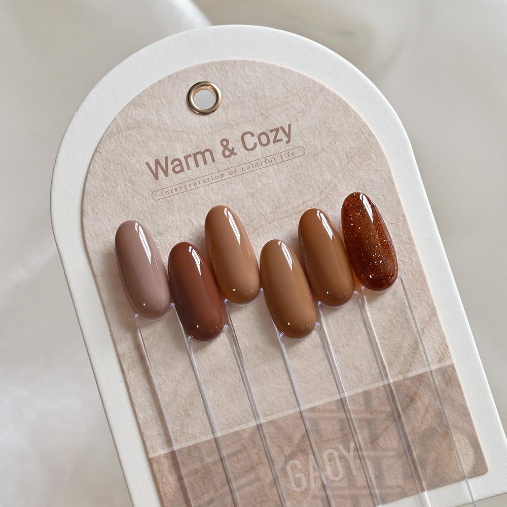 GAOY Caramel brown shade gel polish for effortless everyday nails