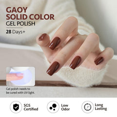 GAOY Chestnut shade gel polish versatile tone for fashion-forward nails