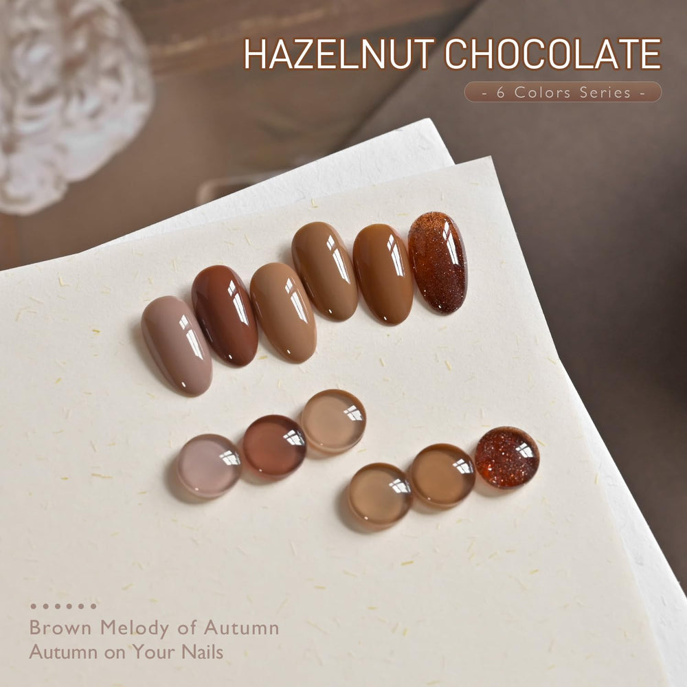 GAOY Milk chocolate shade gel polish for rich color and salon shine
