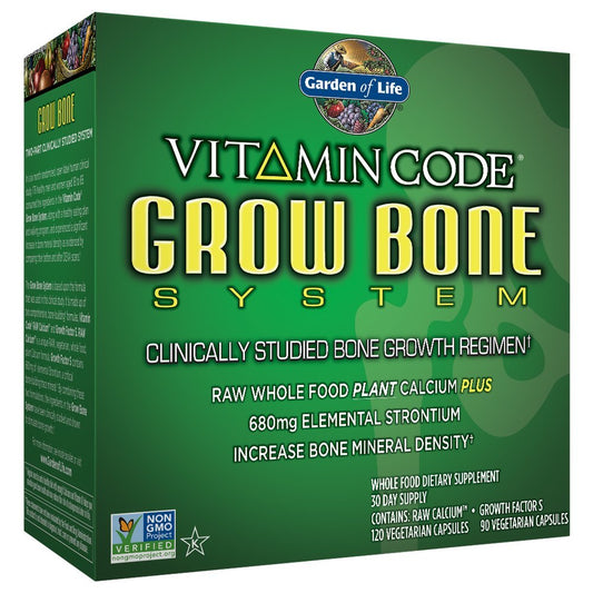 Garden of Life Calcium supplement bottle – Vitamin Code Grow Bone (hero image)