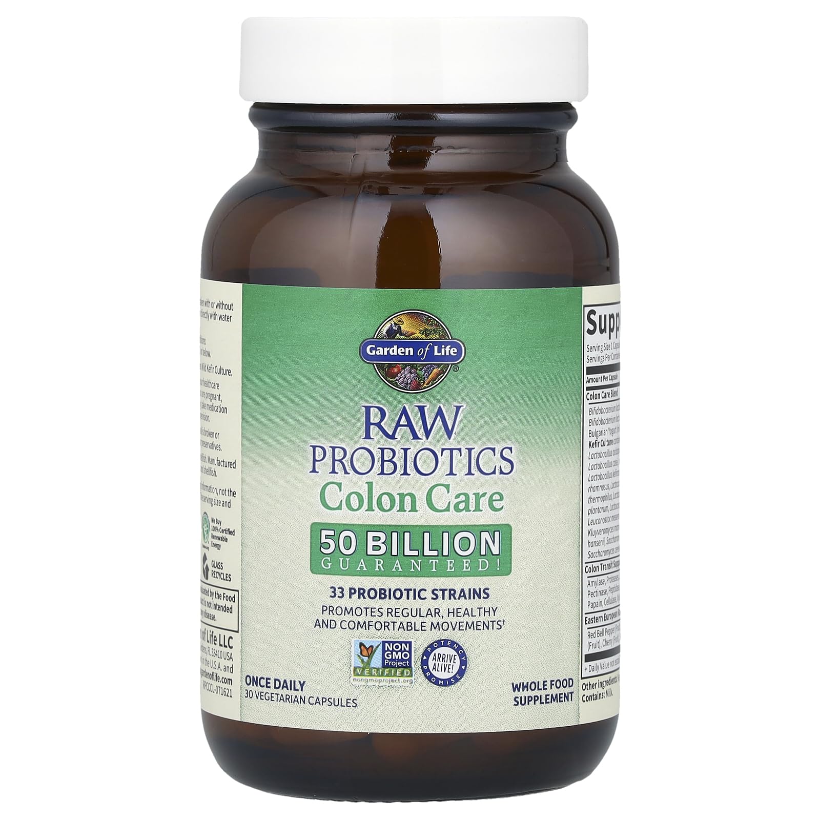 Illustration of Colon Care probiotic strains and enzymes