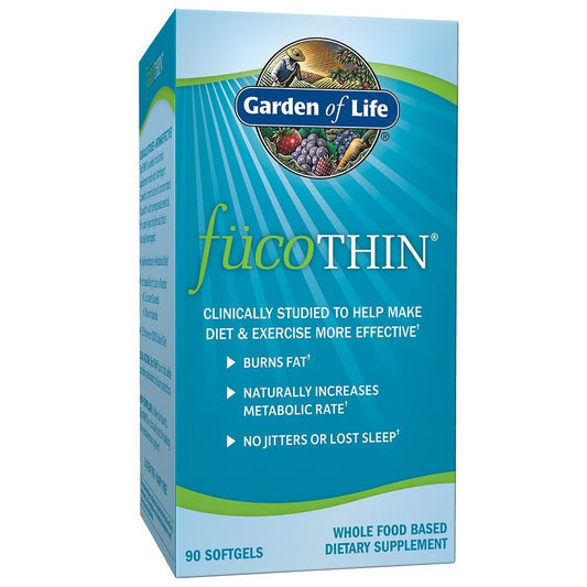 Garden of Life fucoTHIN 90-count bottle on a clean surface