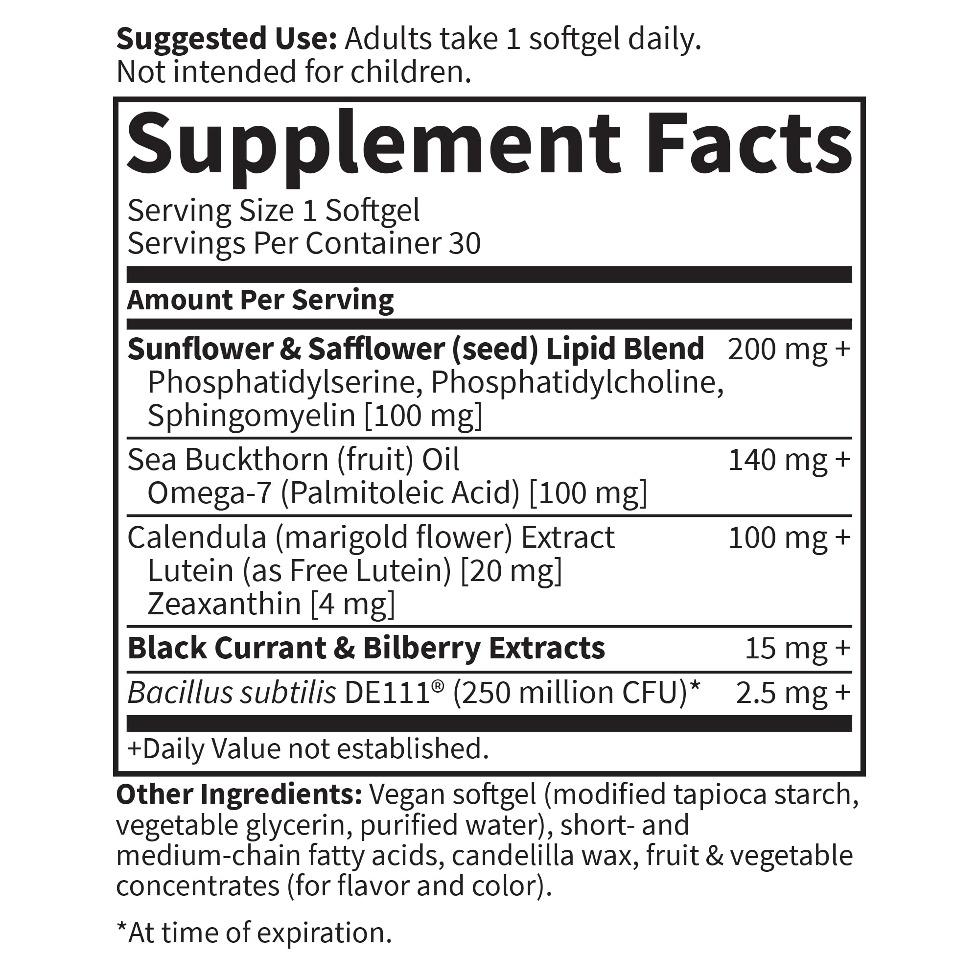 Graphic showing eye health support from ingredients