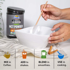 Powder being poured into a beverage