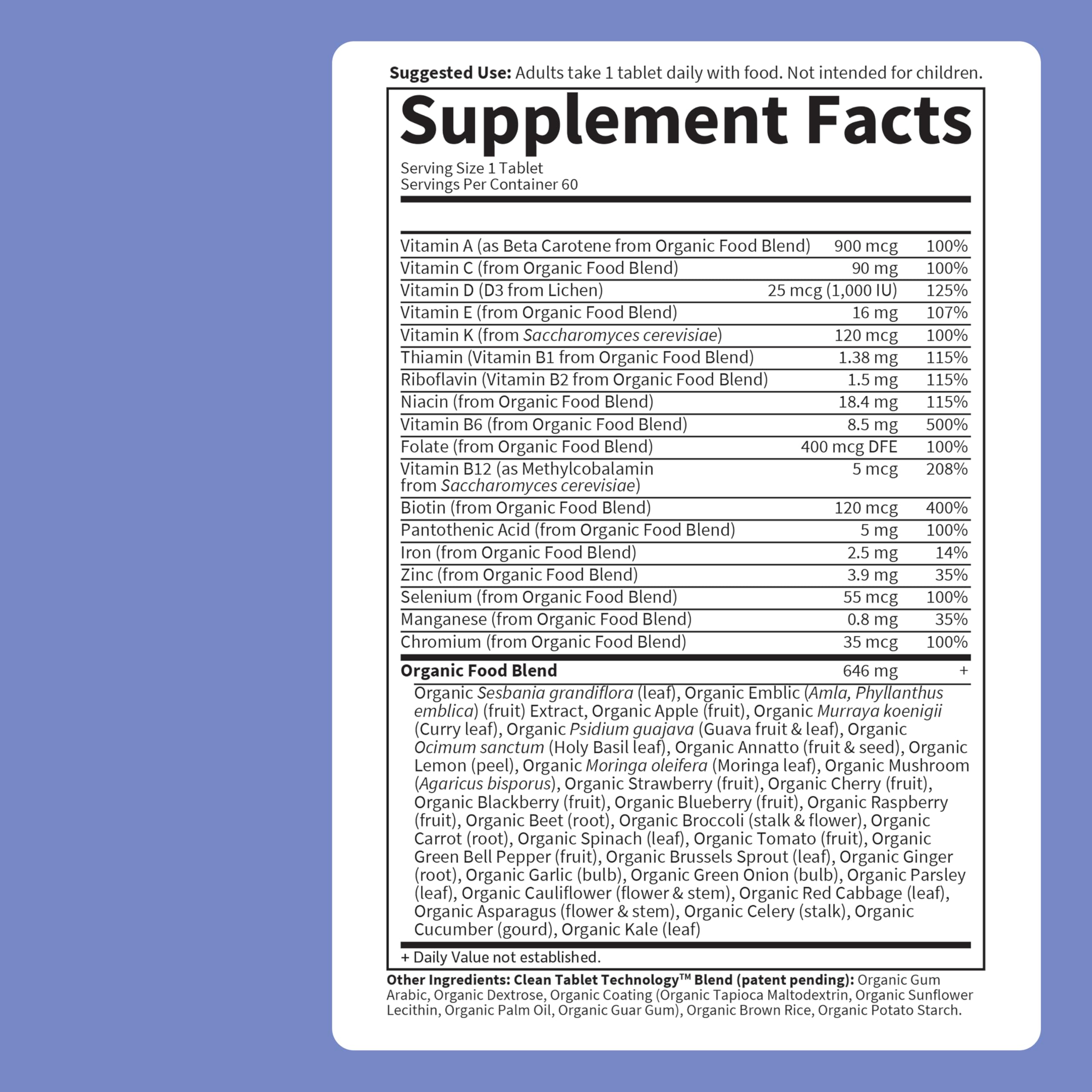 Garden of Life Once Daily Men's Multivitamin promotes heart and prostate health.