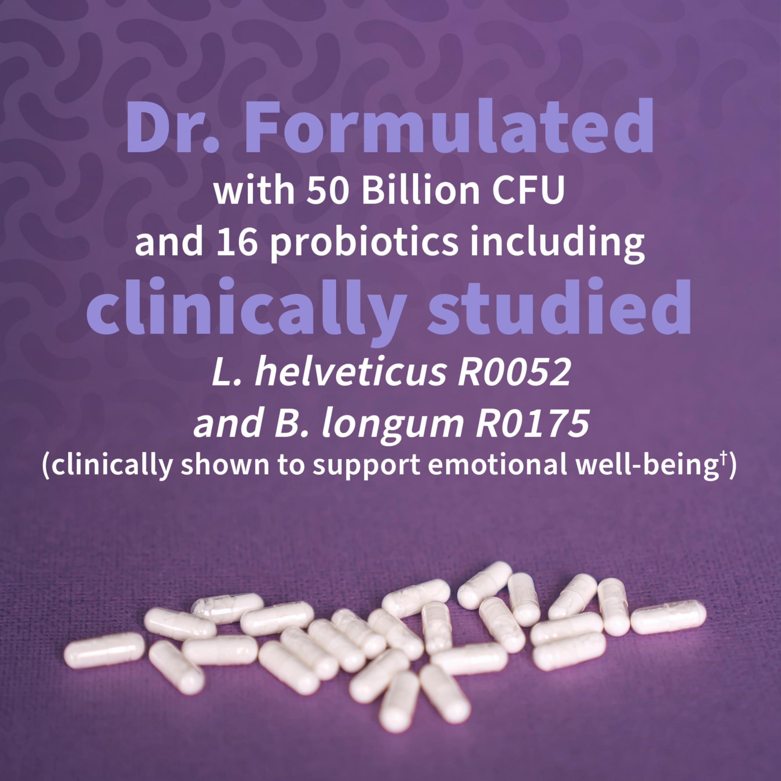 Label highlighting 50 Billion CFU and 16 probiotic strains