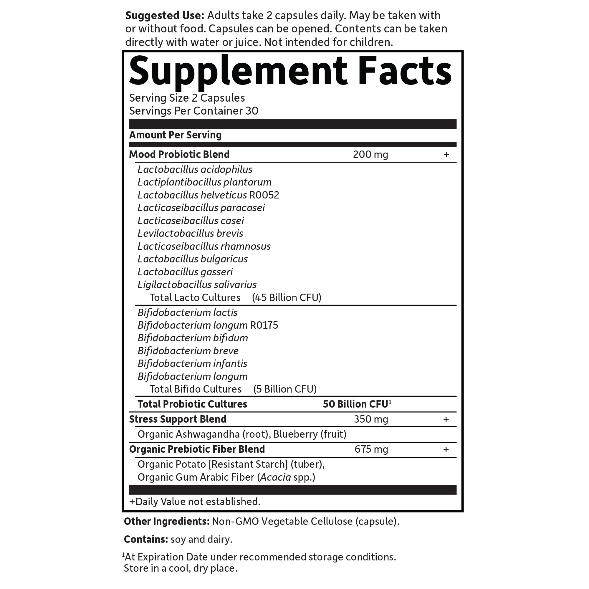 Digestive support and gut-brain health concept