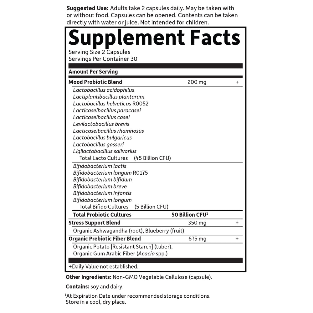 Digestive support and gut-brain health concept